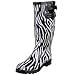 Chooka Women's Zebra Dual Buckle Rain Boot,Multi,7 M US
