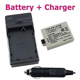 eForCity LP-E5 Battery+Charger for Canon EOS Rebel Rebel Xs Xsi