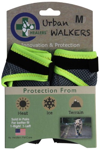 Healers Urban Walkers Dog Boots for Paw Protection, 1-Pair, Large, Paw Width 3-1/8