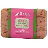 Savon et Cie Bath Soap, Wild Rose  Petals, 1 bar (200 g) (Pack of 3)