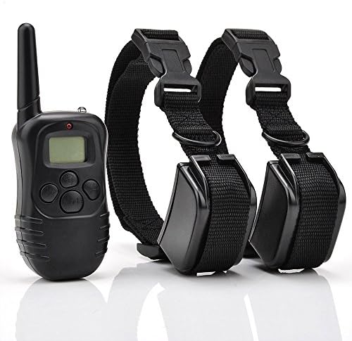 Dog Electric Training Shock Collar No Bark 300 Yard Remote Control For 2 Dog Pet Doggy Doggy