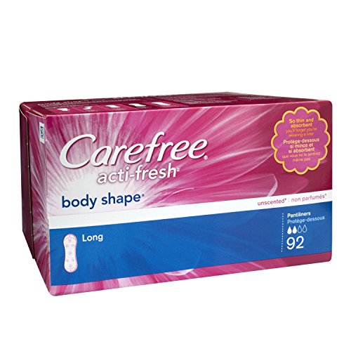 Carefree Actifresh Pantiliners Long To Go Unscented, 92 Count Health