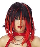  : Adult Black & Red Super Streak Wig (Size:Standard)