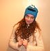 Cookie Monster Sesame Street Character Knit Aviator Beanie Hat with Ear Flaps and Poms