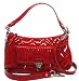 Coach Poppy Large Groovy Liquid Gloss Patent Leather Cross Body Bag 18671 Cherry Red