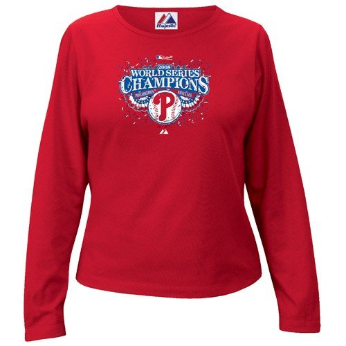 Buy Majestic Philadelphia Phillies 2008 World Series Champions Ladies Red City Celebration Parade Long... by Majestic