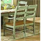 751 Series Bench in Seafoam Green with Oak Seat