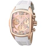 Invicta Women's 6827 Lupah Revolution Collection Chronograph Diamond Accented White Leather Watch