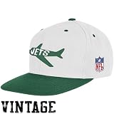 New York Jets Mitchell & Ness White Throwback Vintage Snap back Hat