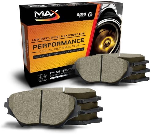 Max KT064953 [Front + Rear Axle Set] Performance Ceramic Disc Brake Pads