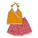 Little Pocket Store Girls Cotton & Crush Yellow-Pink Skirt With Haulter Top Set RS.999.00