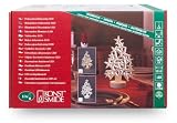Konstsmide 2832-100 LED Holz Silhouette Baum (10 warm wei&szlig;e Dioden, 4.5V Innentrafo oder Batterien: 3xAA 1.5V) Natur