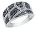 Black and White Diamond Ring 9/16 Carat (ctw) in 14K White Gold