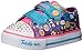 Skechers Kids Twinkle Toes Shuffles Sweet Steps Light-Up Sneaker,Emoji Multi,9 M US Toddler