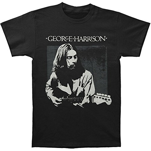 Beatles Men's George Harrison Live Portrait T-shirt Medium Black