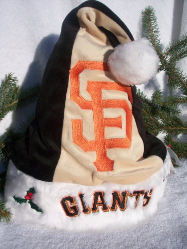 San Francisco Giants plush holly MLB Team logo Santa Hat