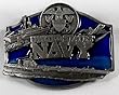 United States Navy Enamel Pewter Belt Buckle