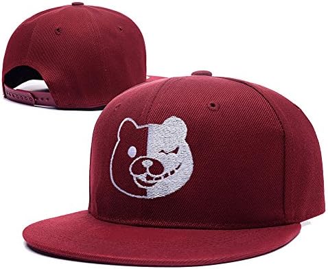 RHXING Monobear Dangan Ronpa Logo Adjustable Snapback Embroidery Hats Caps Red