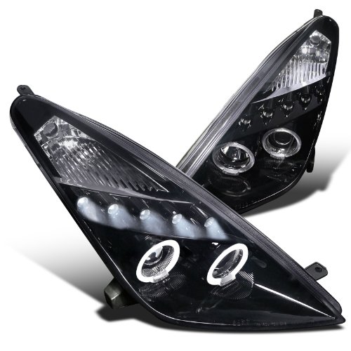 Toyota Celica Dual Halo Led Glossy Black Projector Headlights On Sale