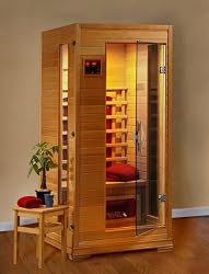1 Person Sauna FAR Infrared Heat 3 Ceramic Heaters Hemlock CD Player MP3 Aux New