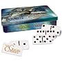 Golden Compass Dominoes in a Tin