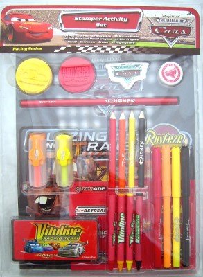 Childrens Toyshop  Toys : Disney Cars Activity Stationey Stamper Gift Set