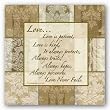 Words To Live By - Damask Silk: Love is Patient by Marilu Windvand 10"x10" Art Print Poster
