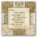Words To Live By - Damask Silk: Love is Patient by Marilu Windvand 10"x10" Art Print Poster