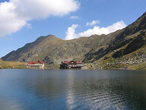 Balea Lake Romania - Art Print on Canvas (50x70 CM, unframed)