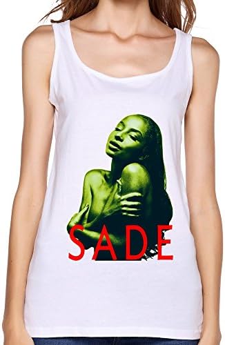 Sade Women's Tank Top Tee Shirt,S,White