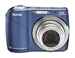 Kodak EasyShare C190 Digitalkamera (12,3 Megapixel, 5-fach opt. Zoom, 6,9 cm (2,7 Zoll) Display) blau