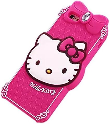 iPhone 5S Case,iPhone 5 Silicone Case,Hello Kitty Case,Tribe-Tiger Cute Cartoon Crystal Diamond Hello Kitty Soft Silicone Case Cover Compatible With Apple iPhone 5/5S(Red)