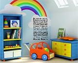 Playroom Rules everyone is welcome Take care of your stuff Use kind words Ignore mean ones say please and thank you Play fair Use your Imagination Laugh Giggle Be silly Share everything except bad ideas Say your sorry Try new Things Have Fun. cute wall art wall sayings decal
