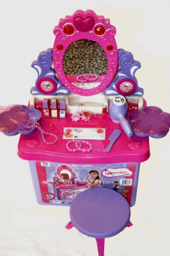 Childrens Toyshop  Toys : Girl's Table Dresser & Beauty Set Box