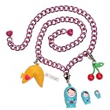 LuckyBeeBeeNecklace&CharmsCollection1~MiniatureNestingDolls,FortuneCooke,Cherries