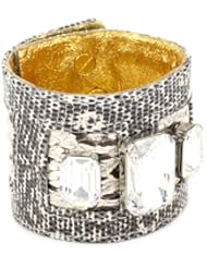 Ted Rossi "Urban Tribal" Lizard Cut-Out Gem Soft Cuff Bracelet