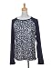Anna-Kaci S/M Fit Black Long Sleeve Spotted Print Design Shirt w Fringe Detail