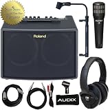 Roland AC90 Guitar Amplifier, Audix i5 Microphone with CabGrabber and 20 Foot Cable, KRK KNS-6400 Headphones and Cables