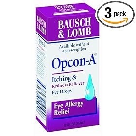 Opcon-A Eye Drops for Eye Allergy Relief, 2-Count Packages of 0.5-Ounce Bottles (Pack of 3)