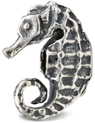 Melina World Jewellery - Seahorse / Caballito de mar - 4004 - Sterling Silver 925 - Handmade in Greece and inspired by Olympic, Greek and Mediteranean history and motives. Beads fits Biagi. Chamilia, Pandora and Trollbeads etc.