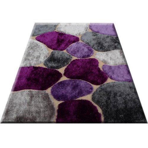 Reviews of Murano Collection Purple Abstract Block Design Area Rug 5x8