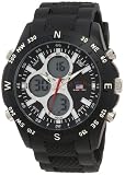 U.S. Polo Assn. Mens US9140 Black Rubber Strap Analog Digital Watch