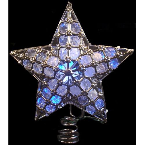 LED star-wide angle lighted christmas tree topper