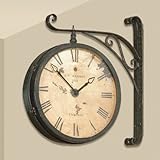 Other Brands Dark Antique Gold Double Sided Hanging Wall Clock - 20W-in. - M2271