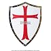 Medieval Knight Templar Crusader Shield Armor Red Cross