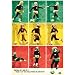 Bob Marley (Playing Soccer) Red, Yellow & Green Poster