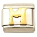 "M" Italian Charm Gold Plated 9mm