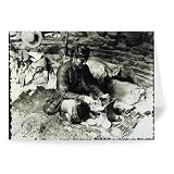 Silversmith at work, c.1914 (b/w photo) by.. - Greeting Card (Pack of 2) - 7x5 inch - Art247 - Standard Size - Pack Of 2