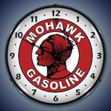 IMAGE OF Mohawk Gasoline Lighted Wall Clock
