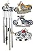 StealStreet SS-G-41353 Wind Chime Round Top Motorcycle Hanging Garden Decoration Windchime